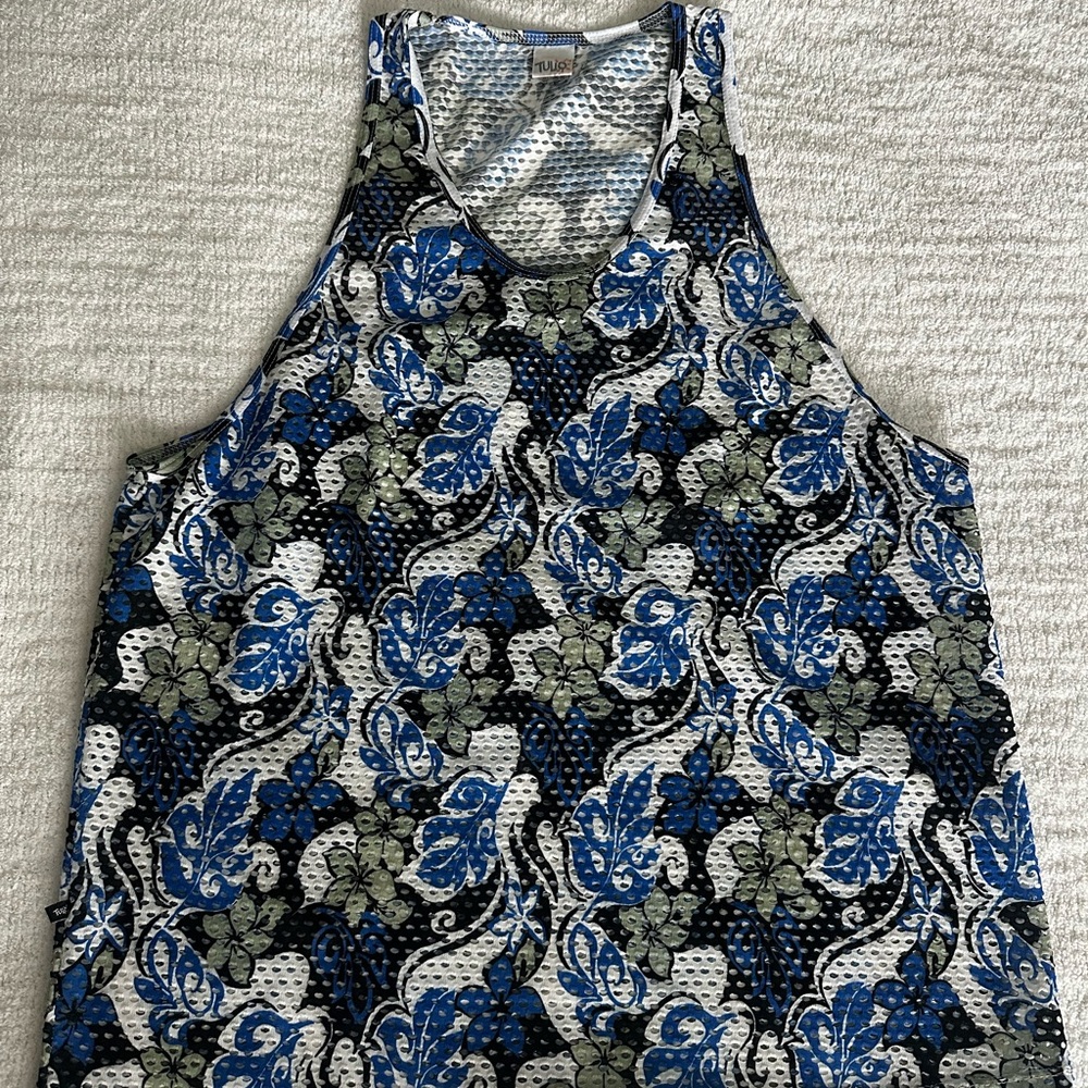 Stylish Blue and Black Tank Top